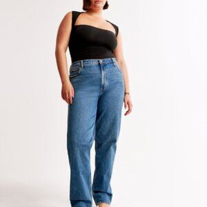 Abercrombie Curve Love Ultra High Rise 90s Straight Jean- color medium size 26